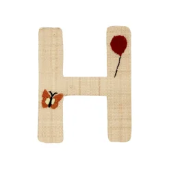 Outlet RICE Raffia Buchstaben Sticker