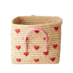 Online RICE Raffia Korb mit Herzen