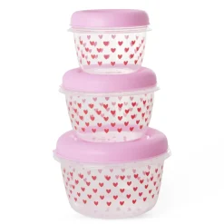 Discount RICE Runde Lebensmitteldosen Hearts 3-er