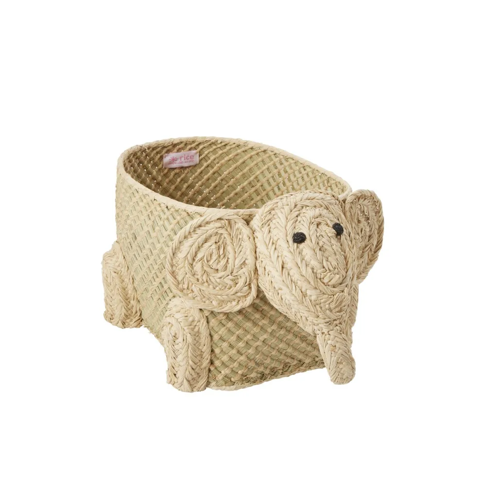 New RICE Seegras Aufbewahrungskorb Elefant