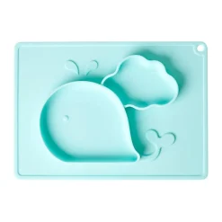 Outlet RICE Silikon Kinderteller Wal