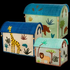 Discount RICE Spielzeug Aufbewahrungskörbe Jungle Animals