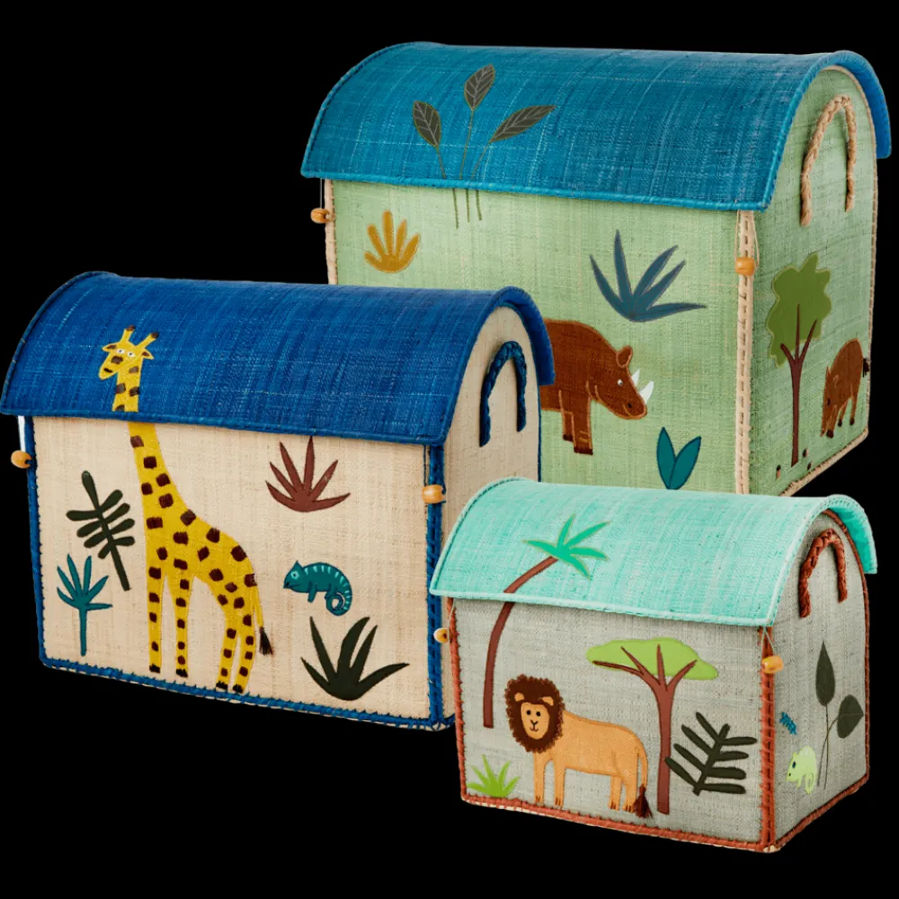 Discount RICE Spielzeug Aufbewahrungskörbe Jungle Animals