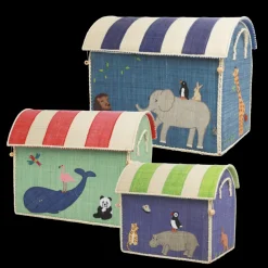 Online RICE Spielzeugkörbe Aufbewahrung Zootiere 3er Set