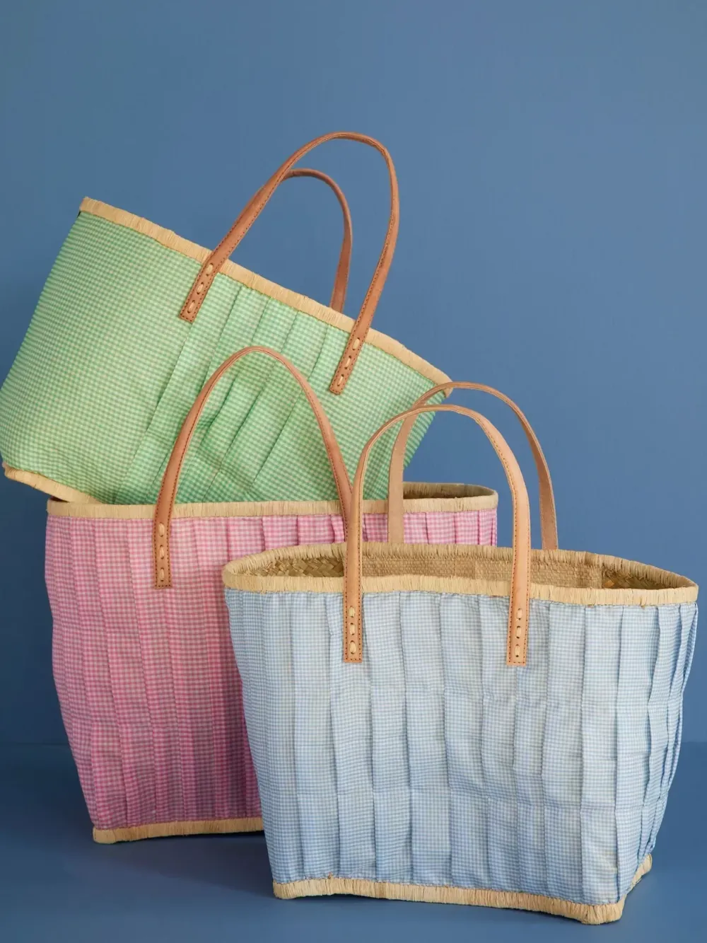 Clearance RICE Tasche aus Bast mit Henkel