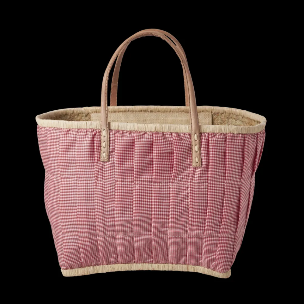 Clearance RICE Tasche aus Bast mit Henkel