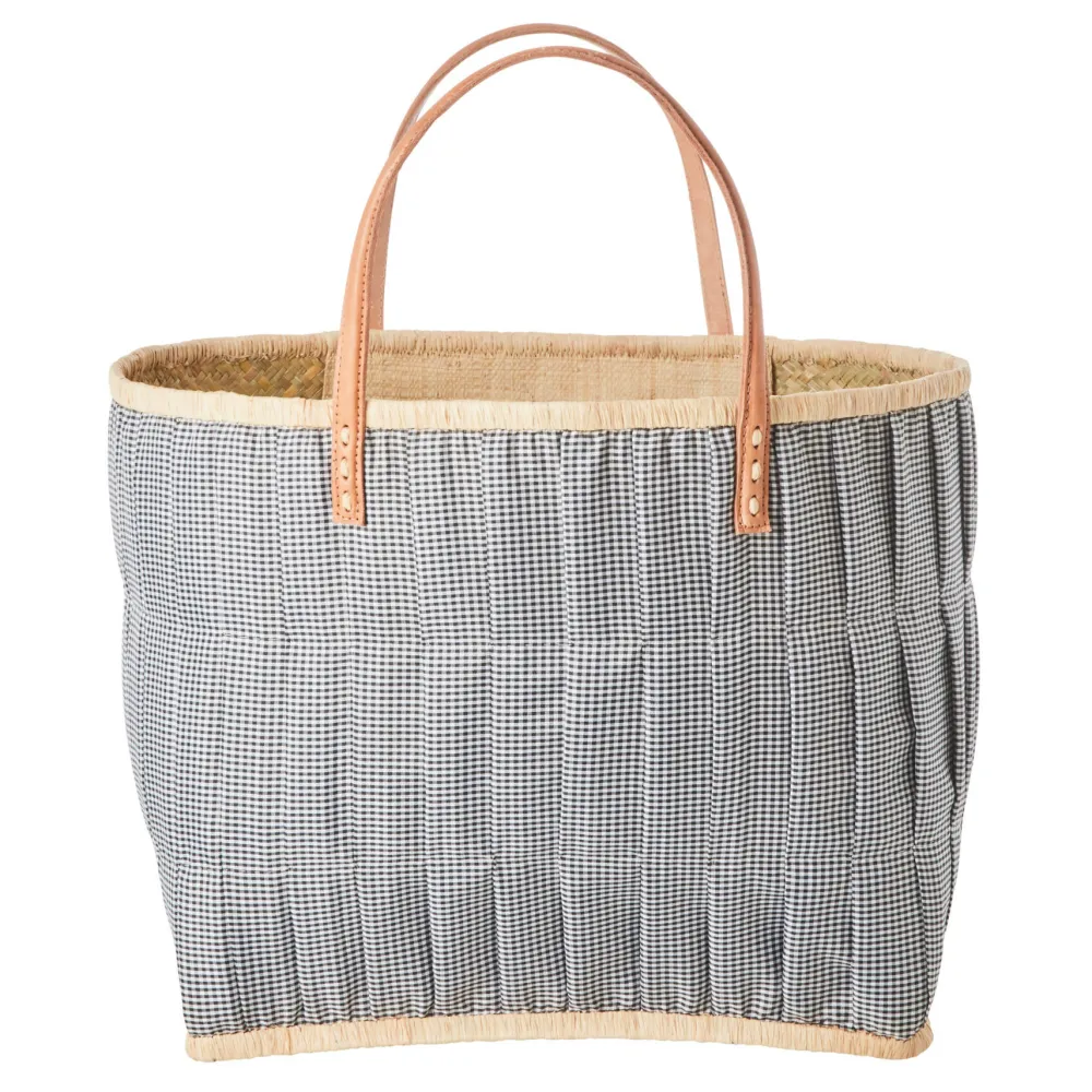 Clearance RICE Tasche aus Bast mit Henkel