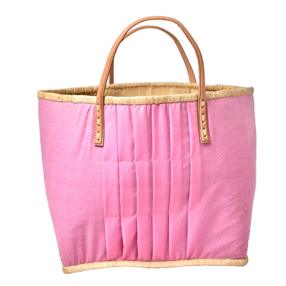 Clearance RICE Tasche aus Bast mit Henkel