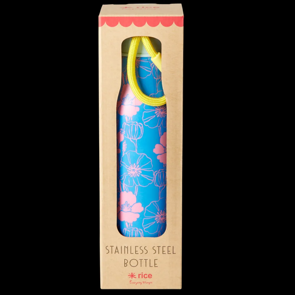 Sale RICE Thermosflasche Poppie Love Print