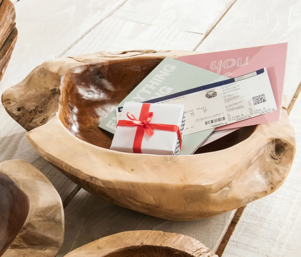 Discount skandeko Naturgewachsene Teakschale