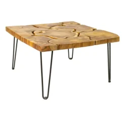 Hot skandeko Quadratischer Couchtisch aus recyceltem Holz